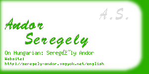 andor seregely business card